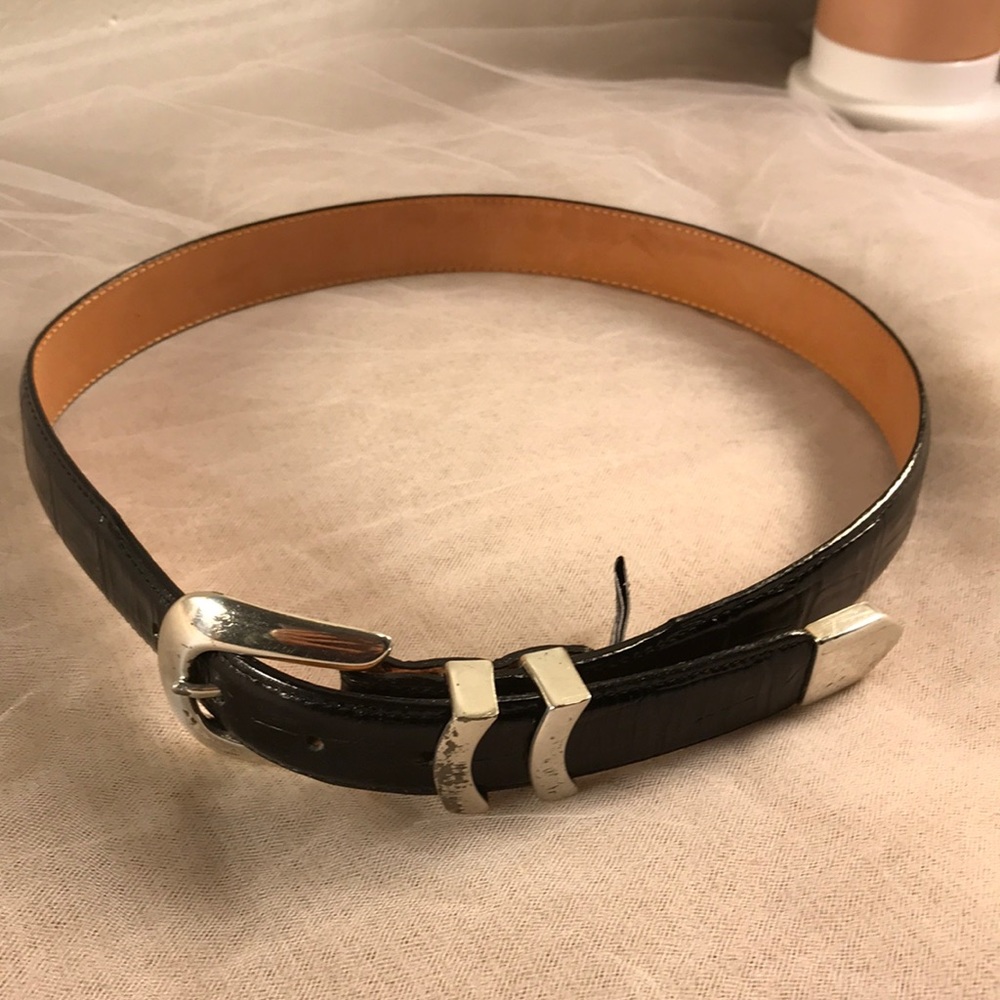 Onyx by Brighton genuine leather belt sz 32 USA